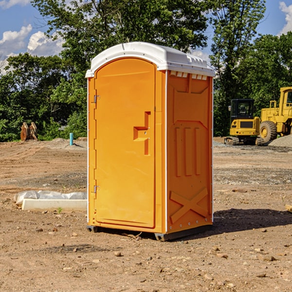 can i customize the exterior of the portable restrooms with my event logo or branding in De Queen AR